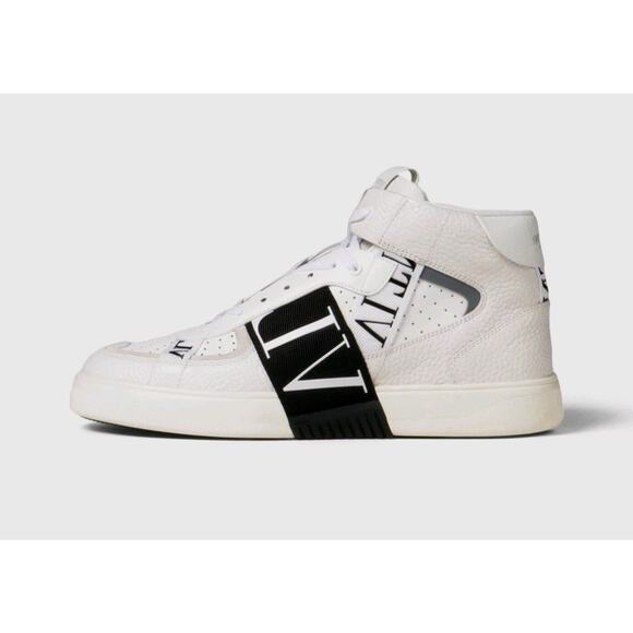 RRP$1080 VALENTINO GARAVANI Leather Sneakers US7 UK6 EU40 VLTN Logo Reflective